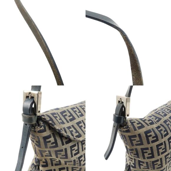 💎✨BEAUTIFUL✨💎Authentic FENDI Zucchino Mamma Baguette Shoulder Bag - Picture 7 of 10